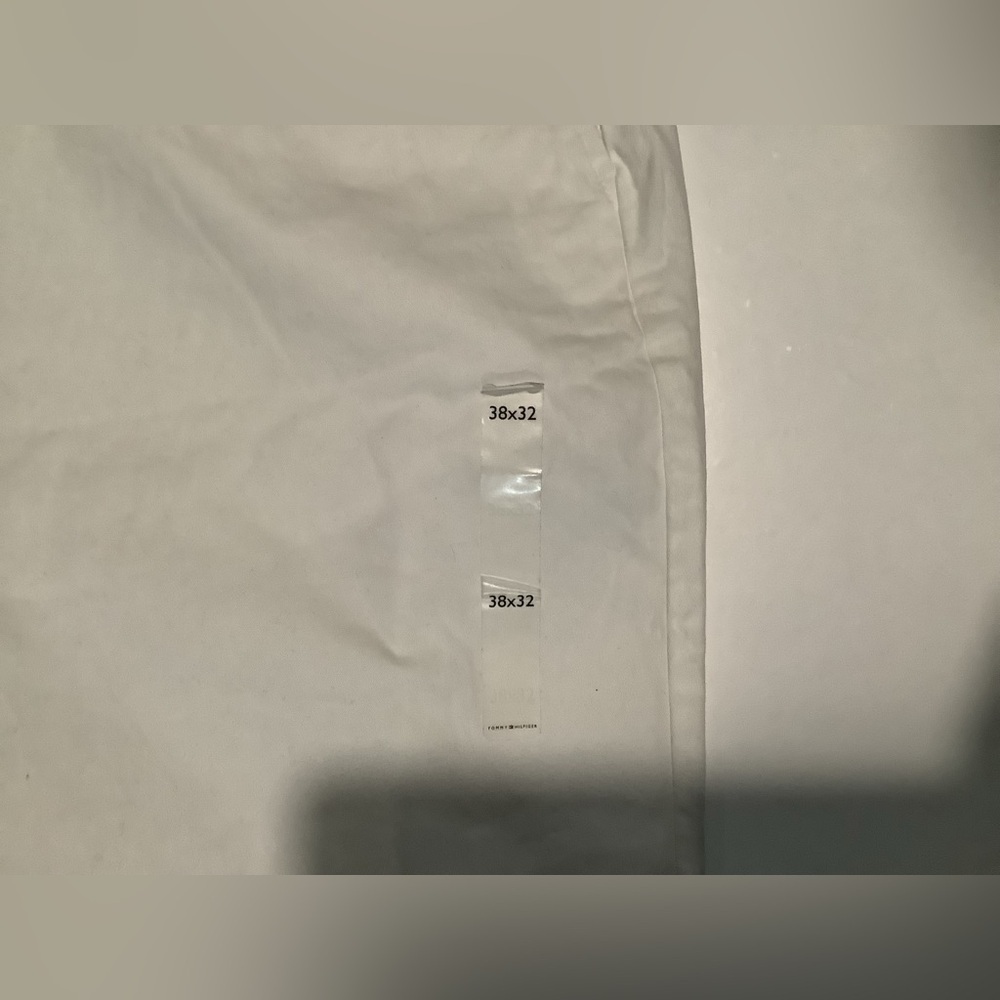 Tommy Hilfiger Men's Custom Fit Khaki Pants 38 x 32 NWT white Flat Front Chino - Picture 5 of 8